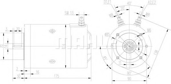 MAHLE ORIGINAL MM 13 OF Electric Motor